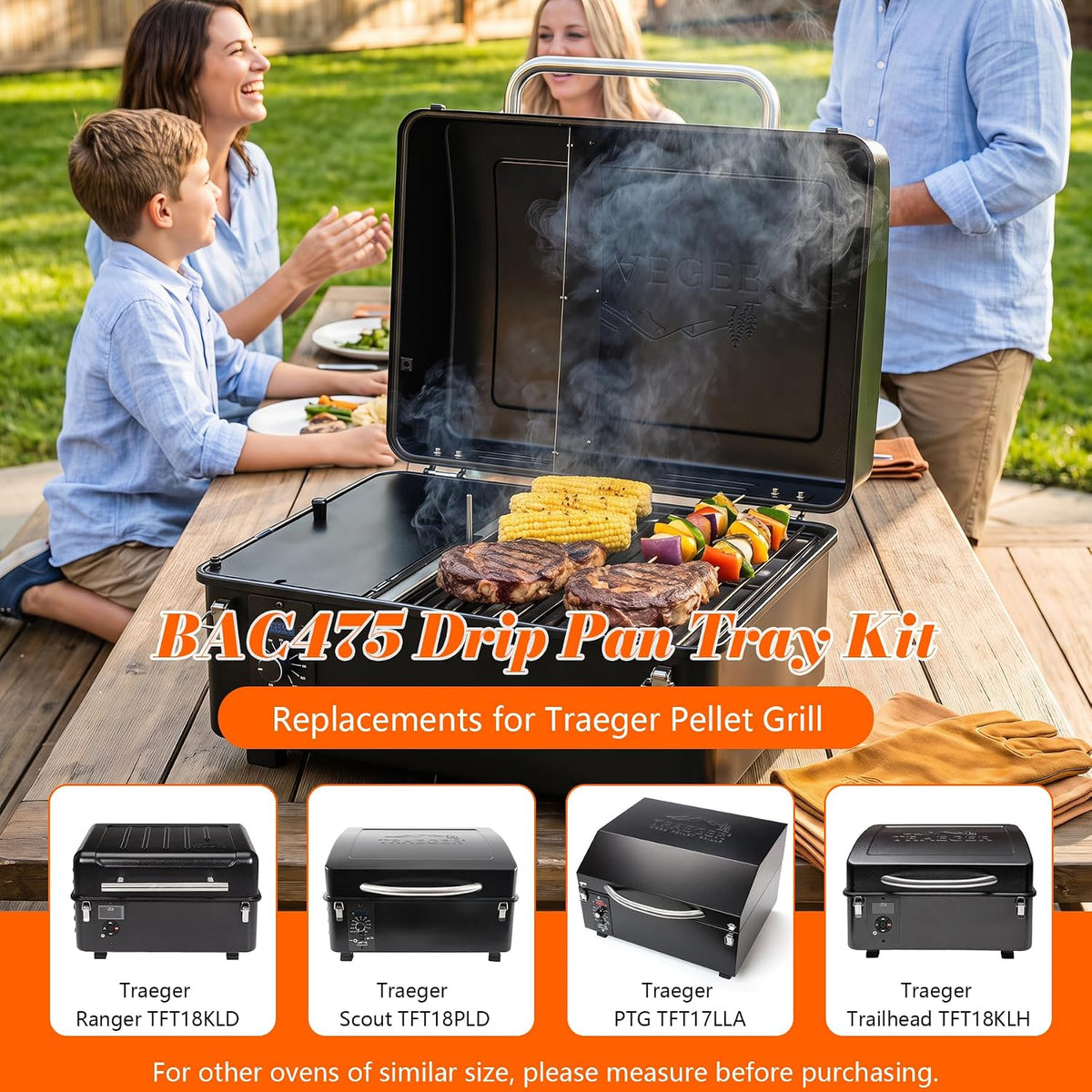 Traeger Ranger Scout drip tray BAC475 - photo 2