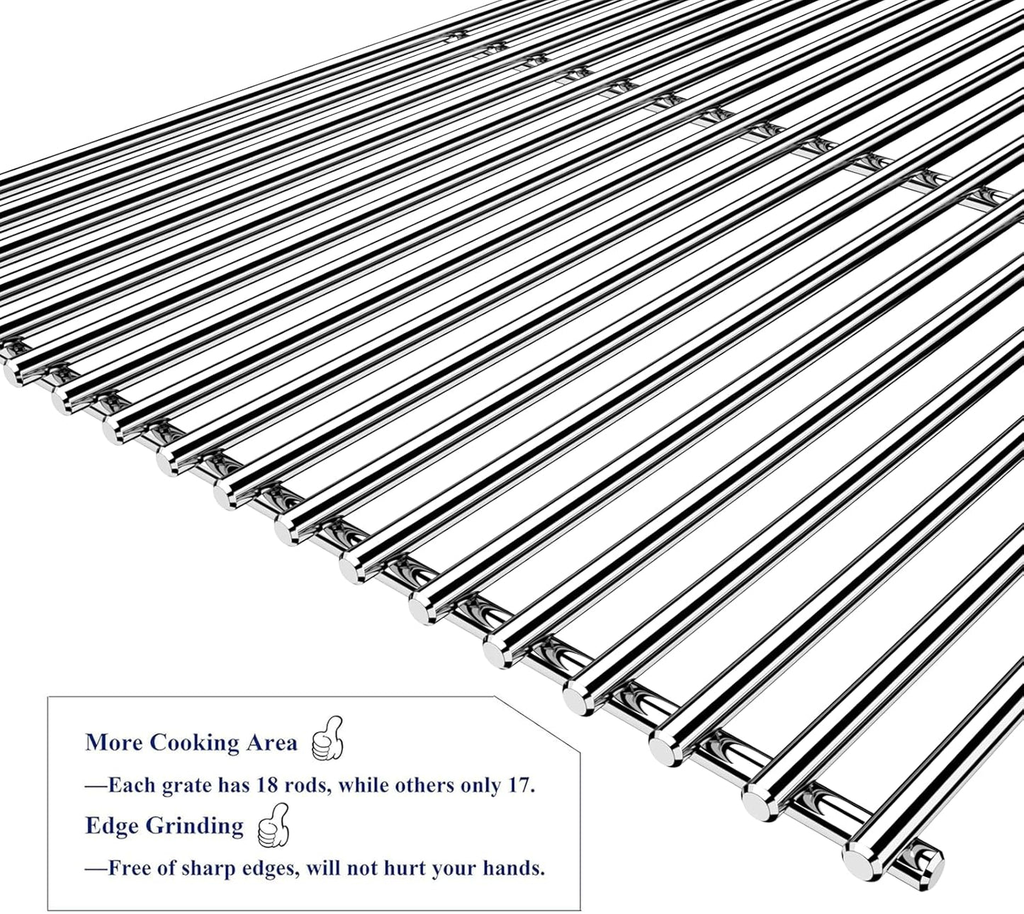 7528 304 Stainless Steel Cooking Grates for Weber Genesis E and S Series 300 E310 E320 S310 S320 Gas Grills, weber genesis grill grates, Weber Genesis Grill Parts, 19.5 x 12.9 inch