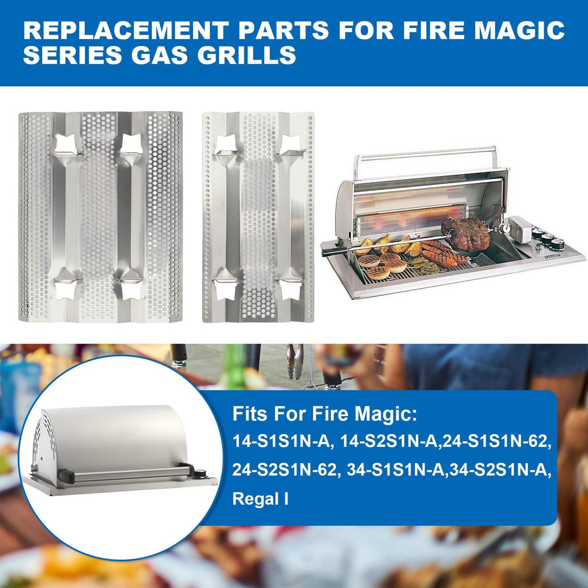 Fire Magic grill heat plate flame tamer - fitment compatibility