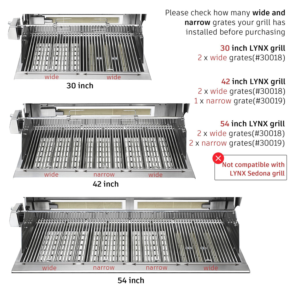 topgrillparts narrow grill grate Lynx 30019 - photo 3