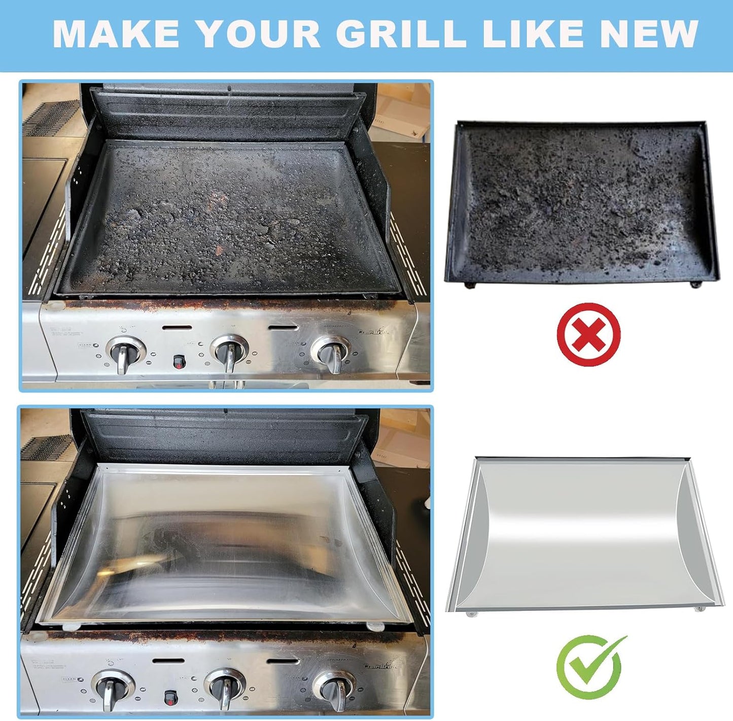 Grill Infrared Radiant Trough G517-6600-W1 for Char-Broil Infrared 3Burner Grill Trough Firebox Replacement Part
