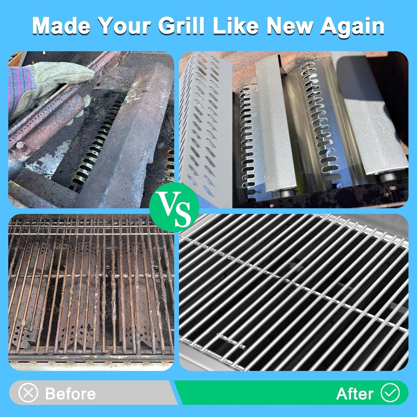 Complete Bull Brahma Grill Rebuild Kit (57568/57569) – Grates, Burners & More