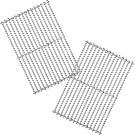 304SS Grill Grates 17.5 for Weber Spirit 300 and GS4 II 300, Cooking Grates 7638 for Genesis Silver/Gold/Platinum B & C, Genesis 1000-3500, Spirit 700, Weber 900, Grill Parts 7639 65906 7525