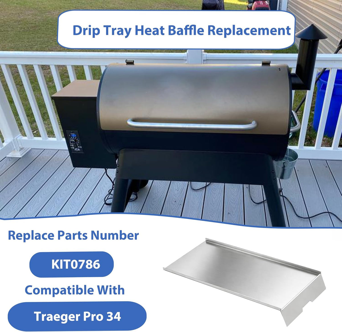 Traeger Pro 34 drip pan BCA006 - photo 5