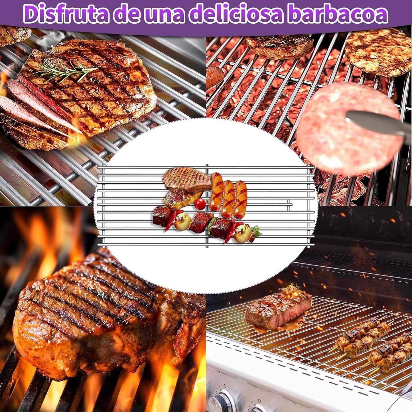 5-Pack Cooking Grates for Bull Brahma & Lion Premium 40" Grills
