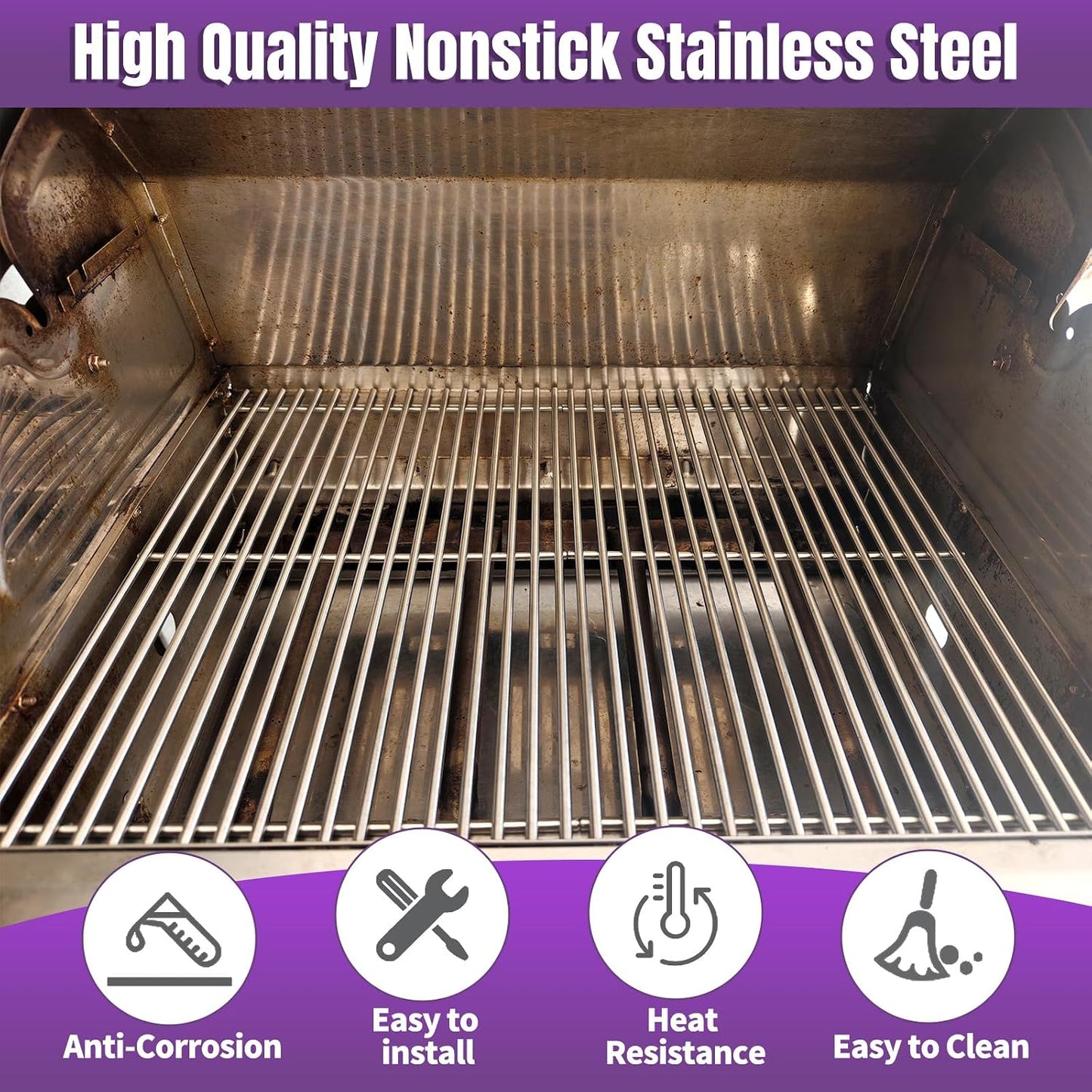 2-Pack 21.5" Stainless Steel Cooking Grids for DCS BGB30/BGC30 Grills